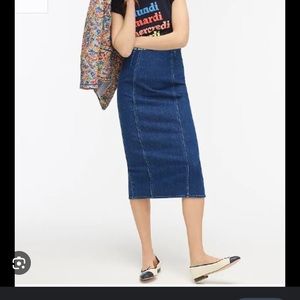 J.Crew jeans stretch denim pencil skirt. Size 29. Worn twice!